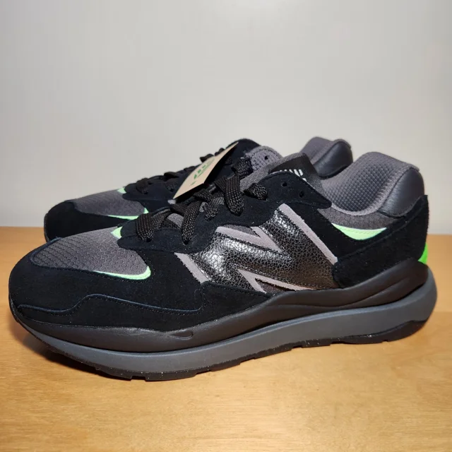 Men Sz 10 - New Balance 5740 V1 Low Top Running Shoes Black Green M5740GHC New