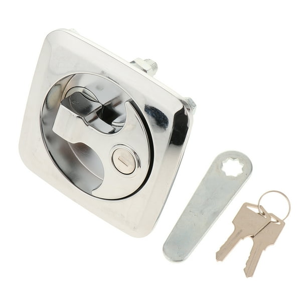 Pestillo De Leva De Acero Inoxidable Con Lves - Pestillo Plegable Para Caja De Herramientas De Remolque De Camión RV C Macarena Caja de herramientas de camión cerradura cuadrada