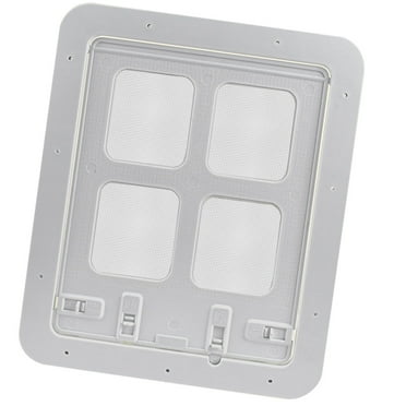 Pet Screen Door Cat Door Heavy Duty Dog Door Dog Flap Doors Pet Gate White