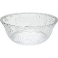 S.G Inc 2 Gallon Clear Plastic Punch Bowl Large Round Crystal Design