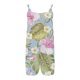 thumbnail image 2 of Gibobby pantalones de yoga Mono de un hombro con cordones y bolsillos con estampado de flores de talla grande para mujer(Azul， L), 2 of 4