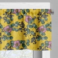 thumbnail image 5 of Ambesonne Floral Valance & Curtain, Flowers on a Yellow Backdrop, 55"x36", Earth Yellow Pink and Green, 5 of 7