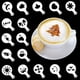 thumbnail image 4 of High Quality Stainless Steel Cocoa Shaker, Icing Sugar Shaker, Cocoa Shaker With Lid And 16 Coffee Cappuccino Templates For Cocoa Powder, Chocolate H, 4 of 4