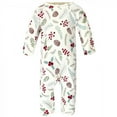 thumbnail image 2 of Touched by Nature Baby Girl Organic Cotton Coveralls 3pk, Holly Berry, 3-6 Months, 2 of 4