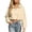 AT21-Khaki, variant on Womens Cropped Sweatshirts Mock Neck Quarter Half Zip Pullover Workout Hoodie Sweater Fall Trendy Fashion Jackets White S