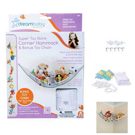 - Mesh Toy Hammock Net Organizer Corner Stuffed Animals Baby Kids Hanging Storage