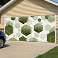 thumbnail image 5 of Sage Green Marble Garage Door Cover Banner 7 x 16 FT, Gold White Geometric Hexagon Modern Garage Door Curtains Backdrop with Grommets for Indoor Outdoor Wall Party Porch Yard Decorations Background, 5 of 9