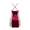 thumbnail image 6 of PBFRDSJ Women's Lingerie V Neck Satin Babydoll Sleepwear Sexy Lace Chemise Side Floral Sheer Nightgown, 6 of 6
