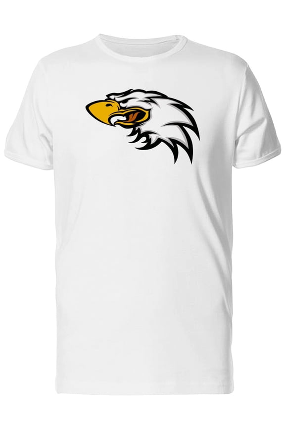 Eagle Mascot Head Cartoon T-Shirt Men -Image by Shutterstock, Male Small