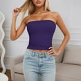 thumbnail image 2 of Tank Tops for Women,Stretchy Tube Top Camisole with Removable Padding for Versatile Layering and Stylish Outerwear,Camisole Tops for Women,Purple,L, 2 of 6
