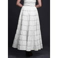 thumbnail image 6 of Phagun Women's Indian Clothing White Long Casual Skirt Maxi&nbsp;Summer Wear-20, 6 of 6