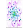 thumbnail image 2 of Simple Purple Blue Fractal Flower - Floral Canvas Art Print, 2 of 3