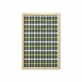 thumbnail image 1 of Abstract Wall Art with Frame, Square Shaped Horizontal and Vertical Lines Geometric Style Art Print, Printed Fabric Poster for Bathroom Living Room, 23" x 35", Black Grey Lime Green, by Ambesonne, 1 of 2