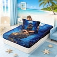 thumbnail image 4 of Manfei Magical Sailboat Canyon Ocean Twin Sheet Sets for Kids Boys and Girls, Nautical Fantasy Print Bedding 3-Piece, 1 Flat Sheet, 1 Fitted Sheet and 1 Pillowcase, 4 of 6