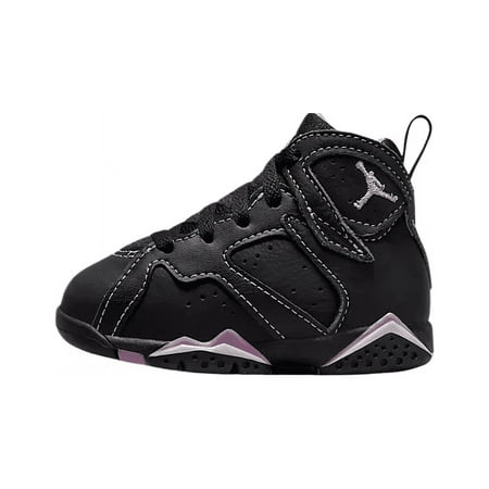 Air Jordan 7 Retro Toddler Sneaker Black / Barely Grape DV2256-055, Size 5 US