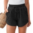 thumbnail image 2 of Pantalones Cortos de Verano para Mujer, Ropa Deportiva Informal, Ropa Deportiva de , Ropa de Playa para Vacaciones, Moda de Otoño Cómoda. Gris Oscuro XL, 2 of 8