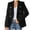 Black, variant on 2025 Clearance! 50% Off Clear! asdoklhq Coat for Women Clearance $2,Womens Ladies Solid Collar Slim Long Sleeve Office Jacket Coat Outerwear Tops