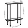 thumbnail image 6 of Evelyn&Zoe Inez 22" Wide Rectangular Console Table, Blackened Bronze, 6 of 7