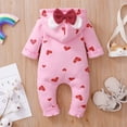 thumbnail image 5 of Generic Baby Toddler Bow Hooded Romper Fit Footed Long Sleeve Zipper Bow Playwear Pajamas Onesie Solid Footie One-Piece Romper Jumpsuit(0-3 Months,A), 5 of 5