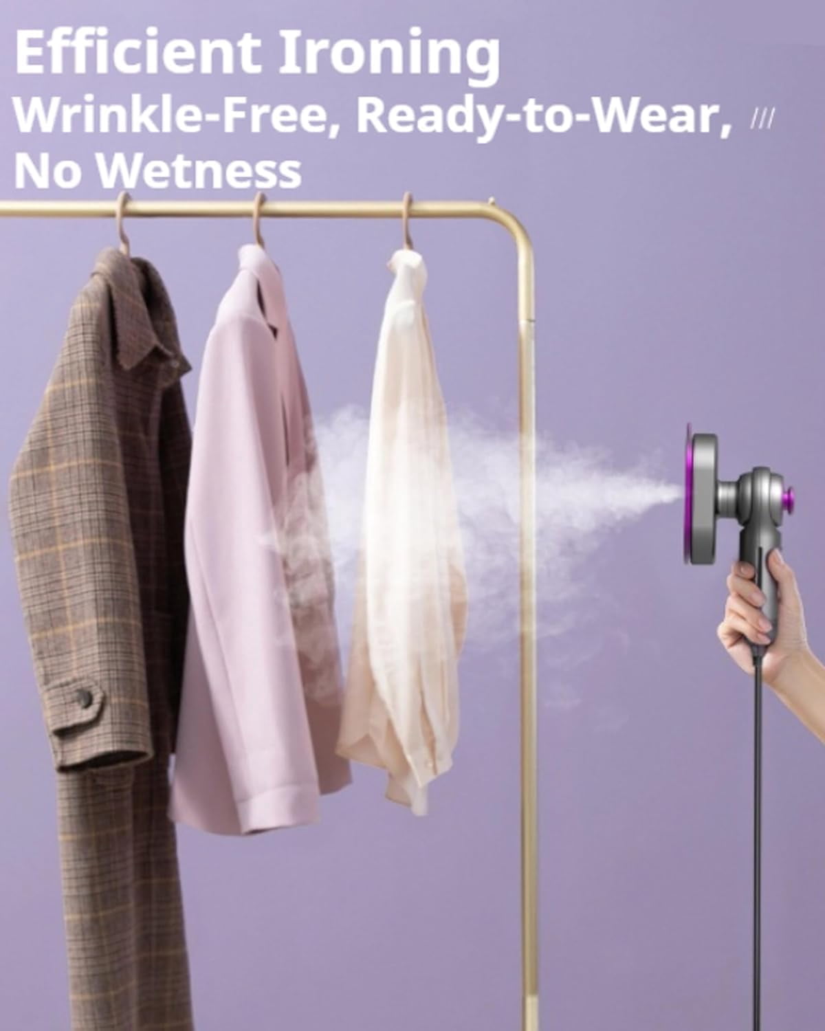 Mini Steam Iron – Crisp Clothes in Minutes, No Board Needed, Portable Travel Steam Iron with Powerful Steam, Fast Heat-Up Handheld Iron Steamer for Home, Office & Travel (A, 1pcs)