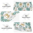 thumbnail image 3 of Women's Silk Pajama Shorts Green Gold Bow Pajama Shorts Women's Casual Pajama Shorts with Pockets, 3 of 6