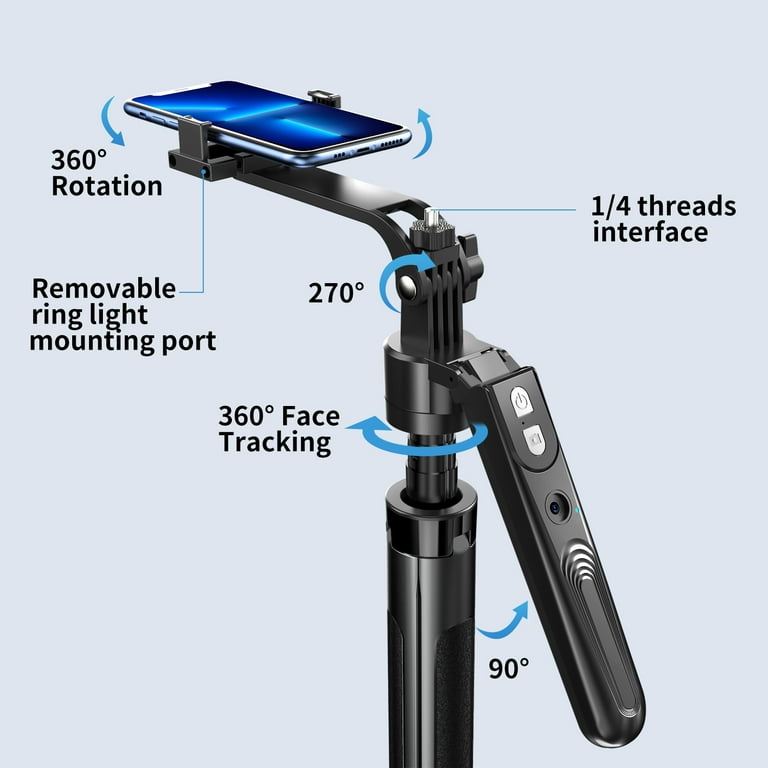stjiatu 360° Auto Face Tracking Tripod, Motion Sensor Phone Stand