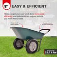 thumbnail image 2 of Elevon Brouette Utilitaire de Jardinage à 2 Roues, Chariot de Jardin avec Support, Vert, 2 of 11