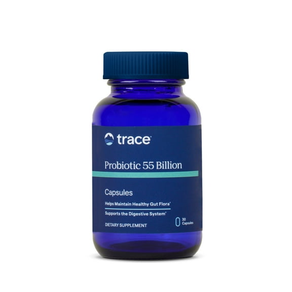 Trace Minerals Probiotic 55 Billion - High-Potency Probiotic for Small & Large Intestine Support - Age-Related Gut Support - Delayed Release Technology - Gluten-Free - 30 Count (30 Servings)