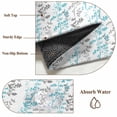 thumbnail image 6 of Kitchen Runner 2 x 6 Ft, Aqua Grey Botanical Non-Slip Residential Carpet, Spring Floral Summer Farmhouse Indoor Crawling Mats Runner Rugs for Living Room/Dining Room/Bedroom, 6 of 8