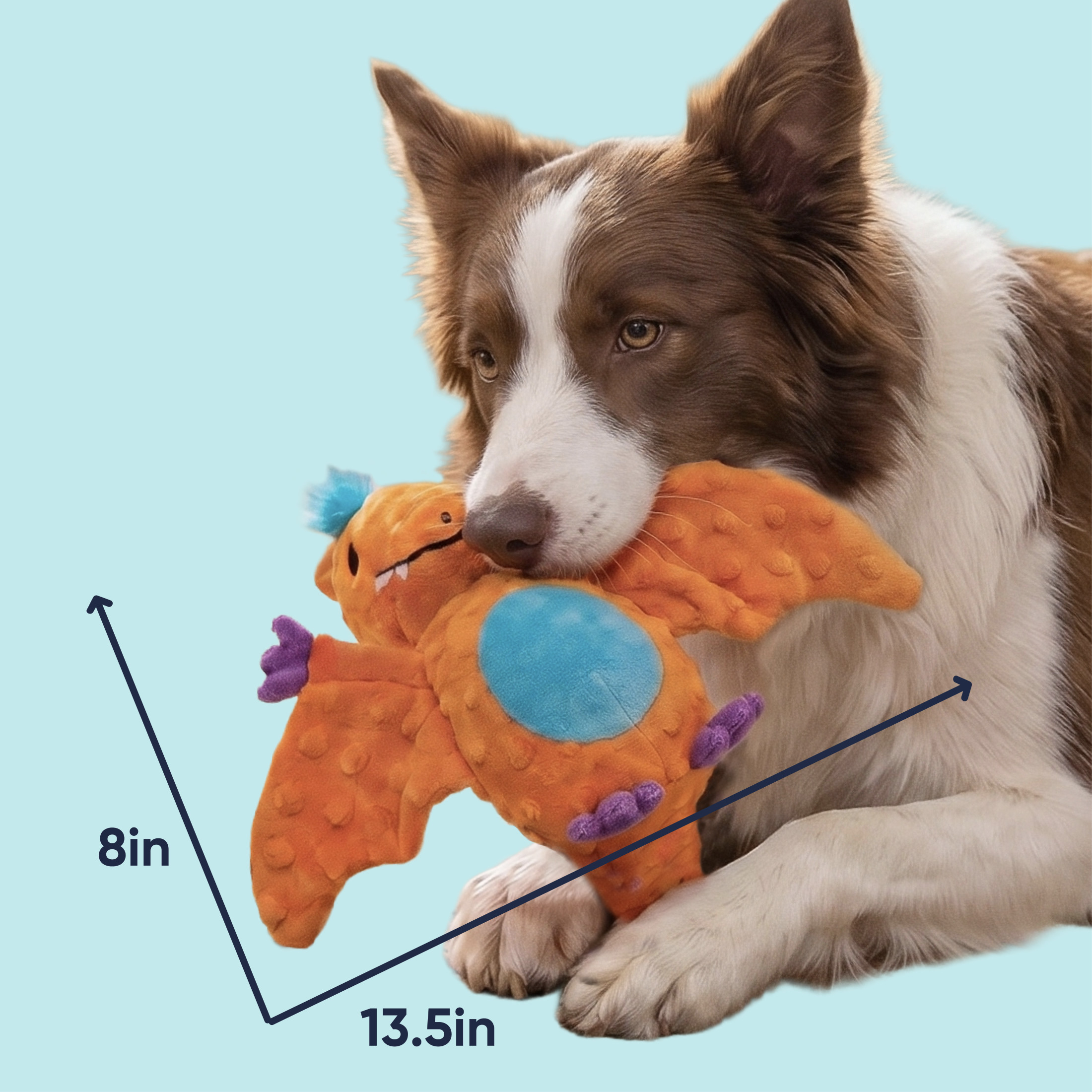 goDog Percy Pterodactyl Plush Squeaker Dog Toy photo 7