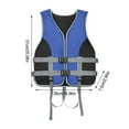 thumbnail image 2 of Life Jacket for Adult Outdoor Water Sports, Life Vest Adjustable Buckle, Life Jacket with Reflective Strips for Adults Children, Swim Vest for Kayaking Swimming Aid Blue/M, 2 of 9