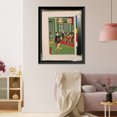 thumbnail image 3 of Historic Framed Print, Tokyo meisho sanjuroku gisen - sukiya [ongishi] Translation:Thirty-six amusements in Tokyo - foreigners at a sukiya (tea house)., 17-7/8" x 21-7/8", 3 of 9