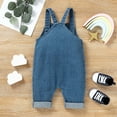 thumbnail image 4 of UAMVSH Baby Boy Girl Denim Overalls Toddler Infant Embroidered Cute Jumpsuit Fashion Casual Jean Romper with Pocket, 4 of 6