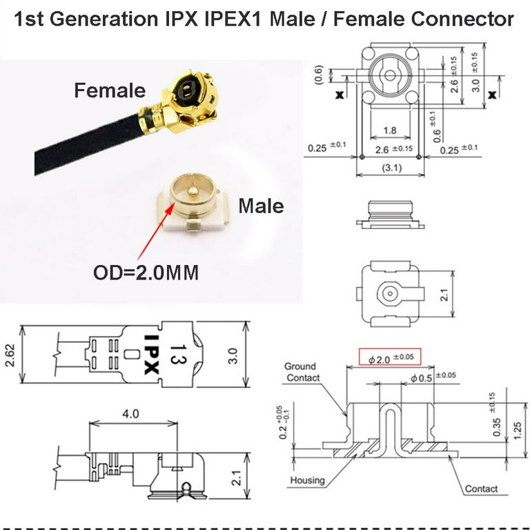 IPEX U.FL-R-SMT SMT PCB Board Connector SMD IPX Male Plug