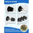 thumbnail image 4 of ABCISI 3 Set Tub Faucet Handle, Shower Knob Replacement Include C H D Flange Base and Nipple, Bathtub Knob Compatible with Price Pfister Verve Fits 5-1/2''H,12 Tooth Broach Stem(Black), 4 of 14