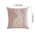 thumbnail image 3 of Happy Easter Pillow Covers 18X18 Inch Cute 3D Embroidered Bunny Easter Decor Pillow Case Spring Farmhouse Pillows Easter Decorative Velvet Throw Cushion Cover Home Decor Easter Decorations, 3 of 6