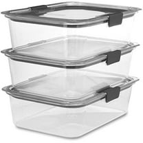 Large Food Storage Containers 9.6 Cup (3-Pack) - Leakproof & Airtight, Clear Kitchen Organization Containers