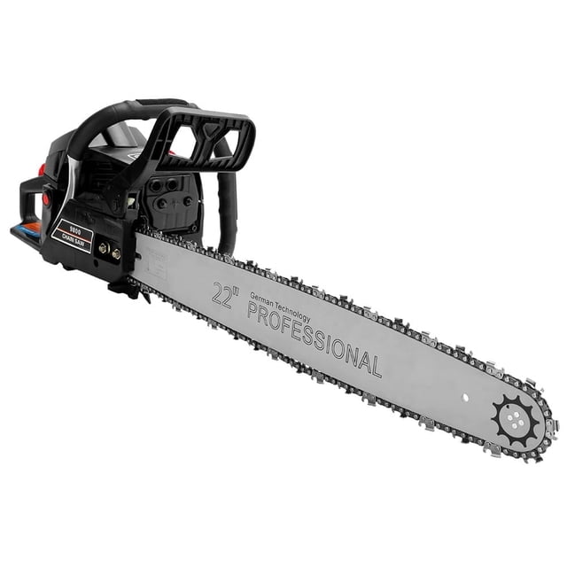 Tronçonneuse à Essence avec Moteur 62 Cc de 22 Po de Barre, Tronçonneuse à Essence à 2 Temps pour Ferme/jardin/ranch/bois de Chauffage