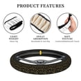 thumbnail image 6 of Goofa Gold Pinecone Merry Christmas Pattern Elastic Stretch Steering Wheel Cover,Universal 15 inch, Microfiber Breathable Ice Silk, Anti-Slip, Odorless, Easy Carry, 6 of 8