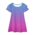 thumbnail image 6 of Gubotare Toddler Casual Dress Baby Girl Smocked Dress Summer Casual Short Sleeve Dresses Floral Print Sundress Princess Dress for Toddlers Size 7-8T (Purple,7-8 Years), 6 of 9