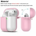 thumbnail image 3 of For Airpods 3rd Generation Case Cover, Soft Silicone Skin Cover Shock Absorbing Protective Case with Keychain, Pink, 3 of 8