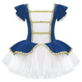 thumbnail image 4 of Aislor Girls Ruffles Sleeve Tutu Xmas Dance Dress Miss Santa Cosplay Gown Royal Blue 16, 4 of 7