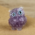 thumbnail image 3 of Hi,Fancy Crystal Owl Decoration Owl Statue for Office Decor Housewarming Gift Purple, 3 of 6