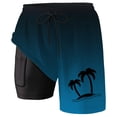 thumbnail image 4 of Kcolen Men Swim Shorts Gradient Swim Shorts Men Comfy Swimsuit for Men Liner Compression Summer Beach Swimwear, 4 of 4