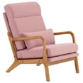 thumbnail image 4 of Hassch Accent Armchair with Back Cushion, Modern Arm Chair for Living Room, Pink, 4 of 10