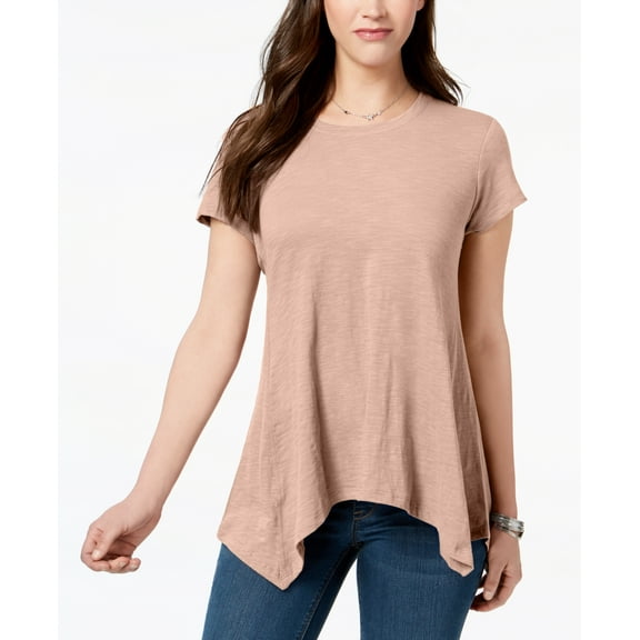Style & Co. Womens Handkerchief Hem T-Shirt Size XS