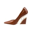 thumbnail image 3 of Ninety Union Viper Lucite Wedge Heel Pump, Camel, 11, 3 of 5