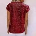 thumbnail image 3 of UPPADA Women's Sequin Tunic Tops Cold Shoulder Glitter Cocktail Party Blouse Tops Sequence Holiday Tees for Club Evening, 3 of 7