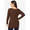 thumbnail image 2 of Jessica London Women's Plus Size V-Neck Ribbed Sweater, 2 of 5
