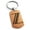 Rose, variant on Stainless Steel Letter Z Initial Metro Retro Monogram Engraved Engraved Dog Tag Keychain Keyring
